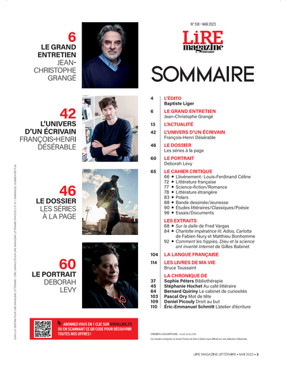 Lire Magazine littéraire n°518 - Littérature en séries - Mai 2023
