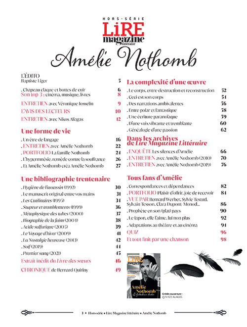 Amélie Nothomb, Le fabuleux destin - hors-série anniversaire