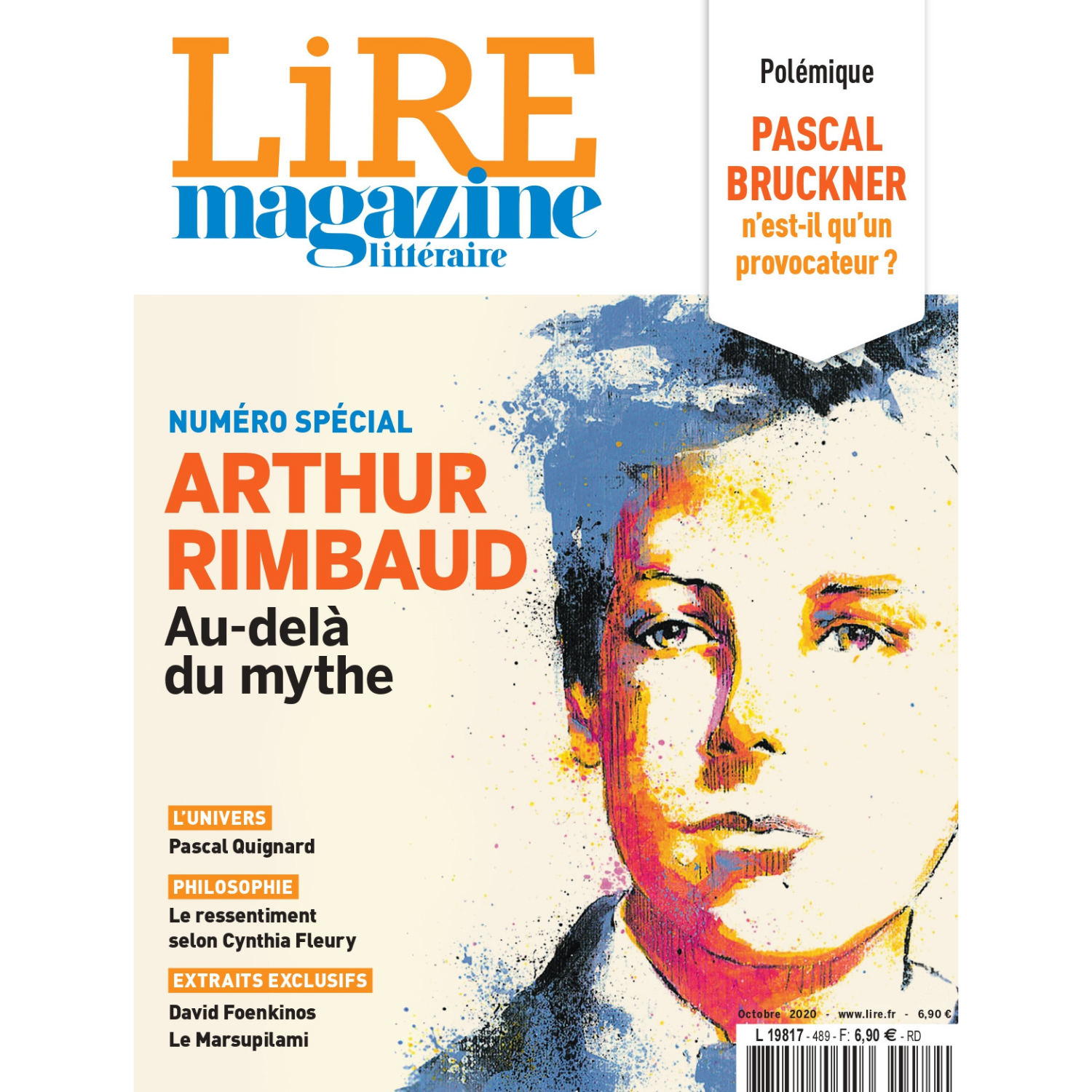 Lire Magazine Littéraire n°489 - Arthur Rimbaud, au-delà du mythe - octobre 2020.