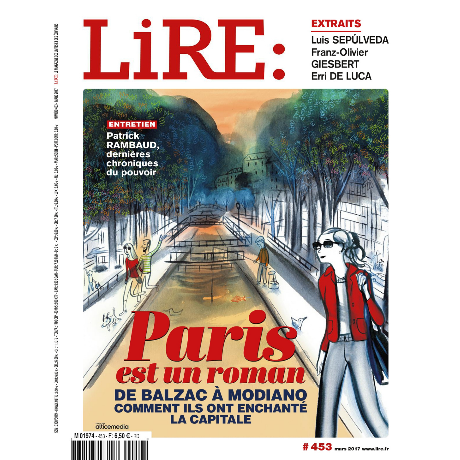 Lire n°453 - Paris est un roman - mars 2017.
