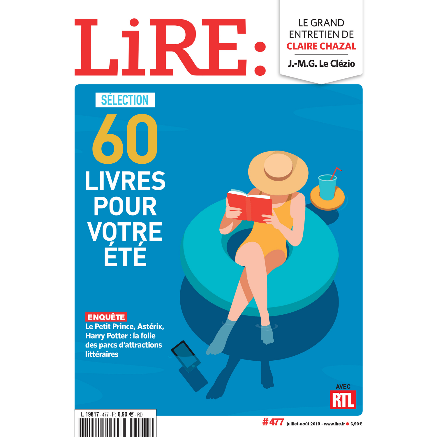 Lire n°477 - 60 livres pour votre été - juillet août 2019.