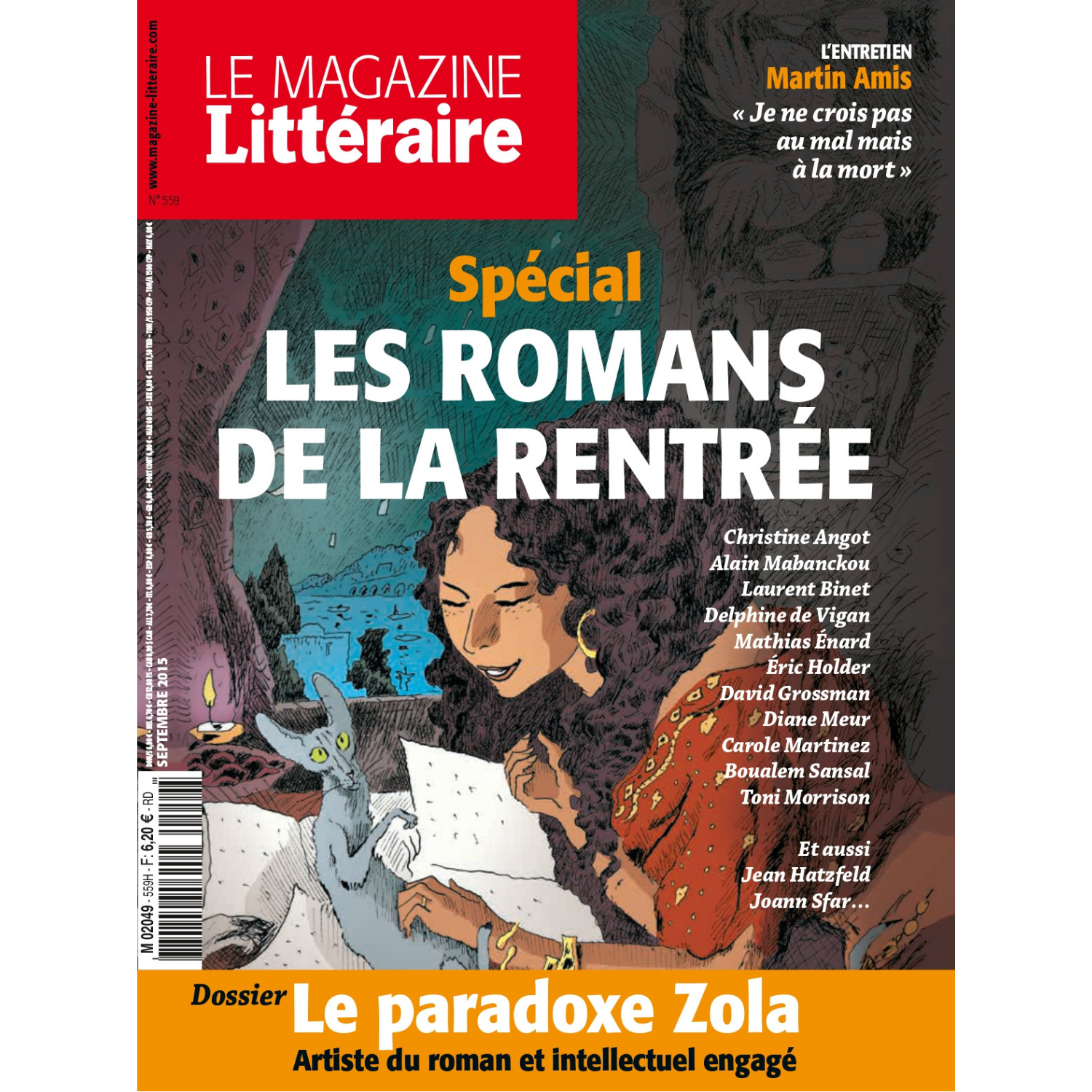 Magazine Littéraire n°559 - Spécial rentrée littéraire - septembre 2015.