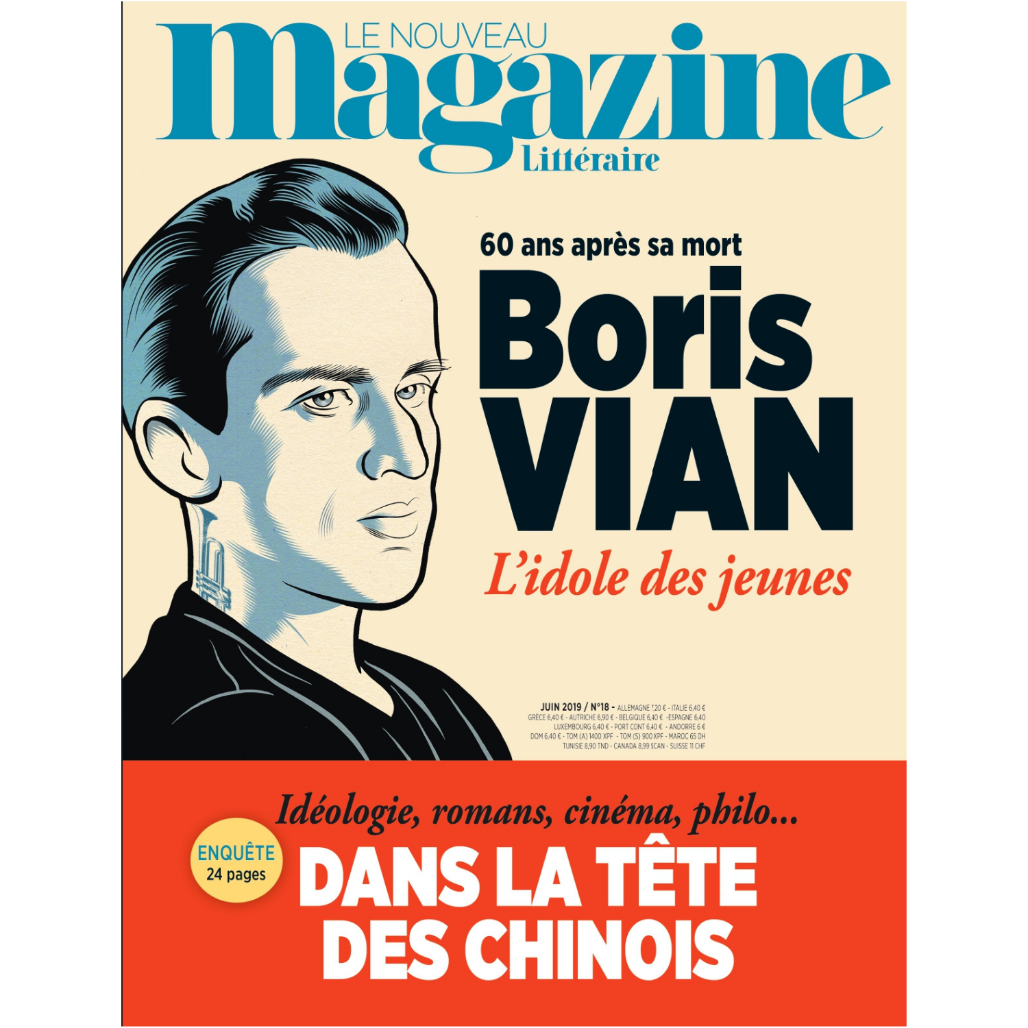 Nouveau Magazine Littéraire n°18 - 60 ans après sa mort, Boris Vian, l&