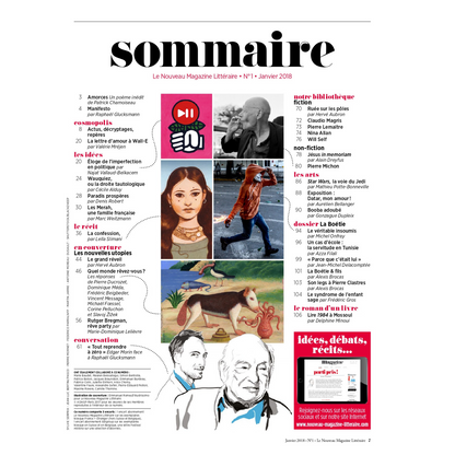 Nouveau Magazine Littéraire n°1 - Les idées qui changent le monde, voyage au cœur des nouvelles utopies - janvier 2018.