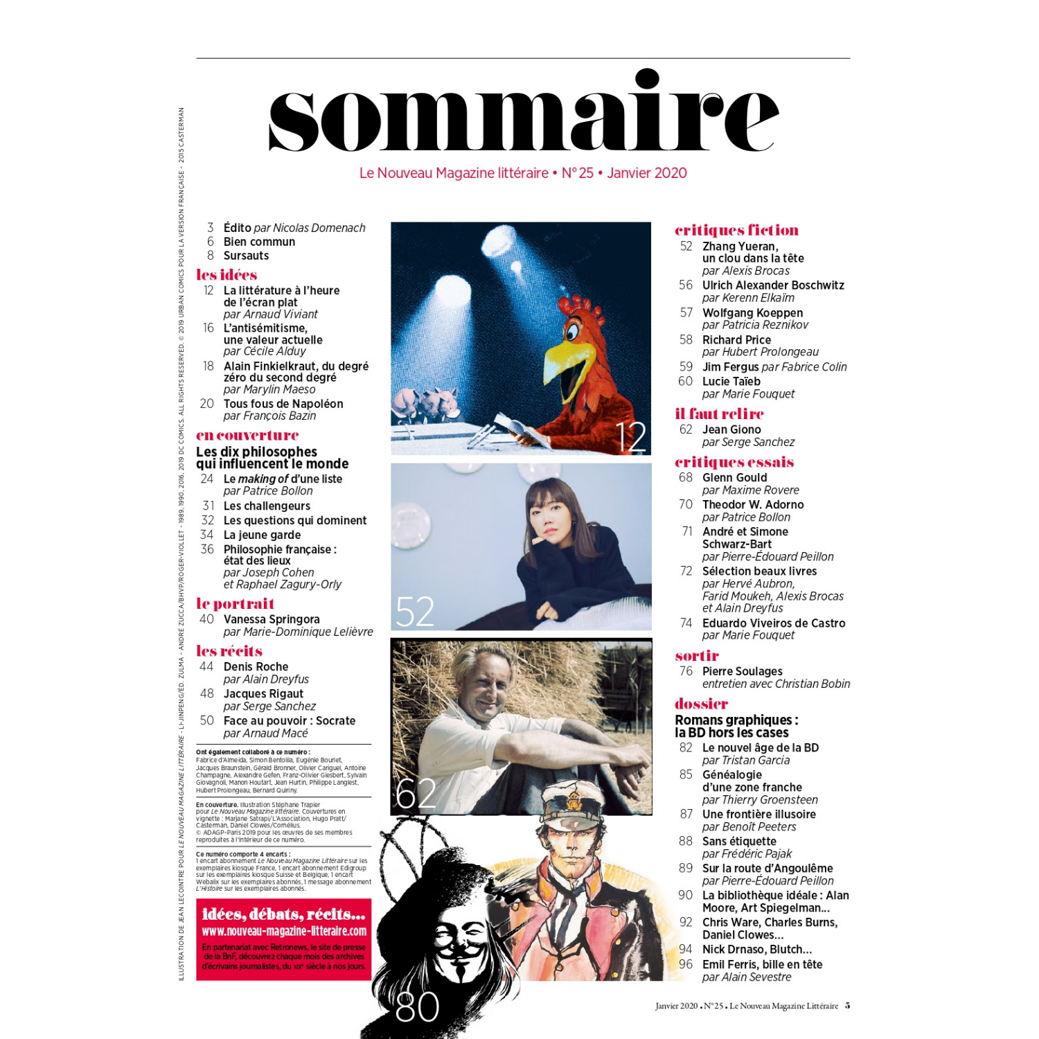 Nouveau Magazine Littéraire n°25 - Les 10 philosophes qui influencent le monde pour le meilleur et le pire - décembre 2019.