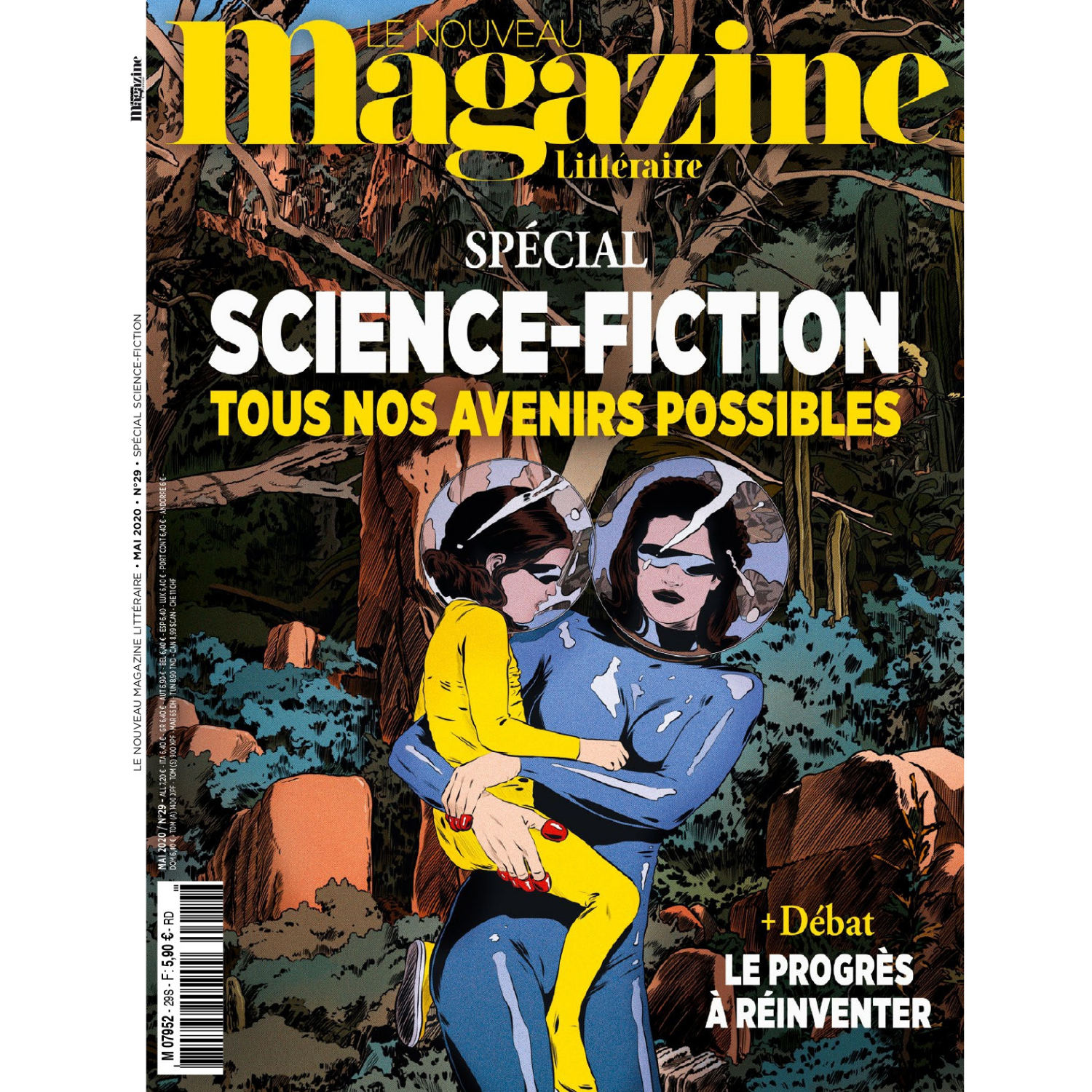 Nouveau Magazine Littéraire n°29 - Spécial science-fiction, tous nos avenirs possibles - avril 2020.