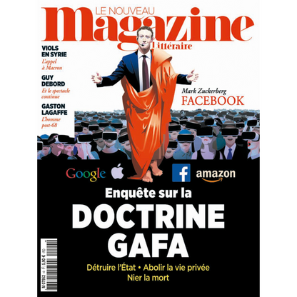 Nouveau Magazine Littéraire n°4 - Enquête sur la doctrine GAFA - avril 2018.