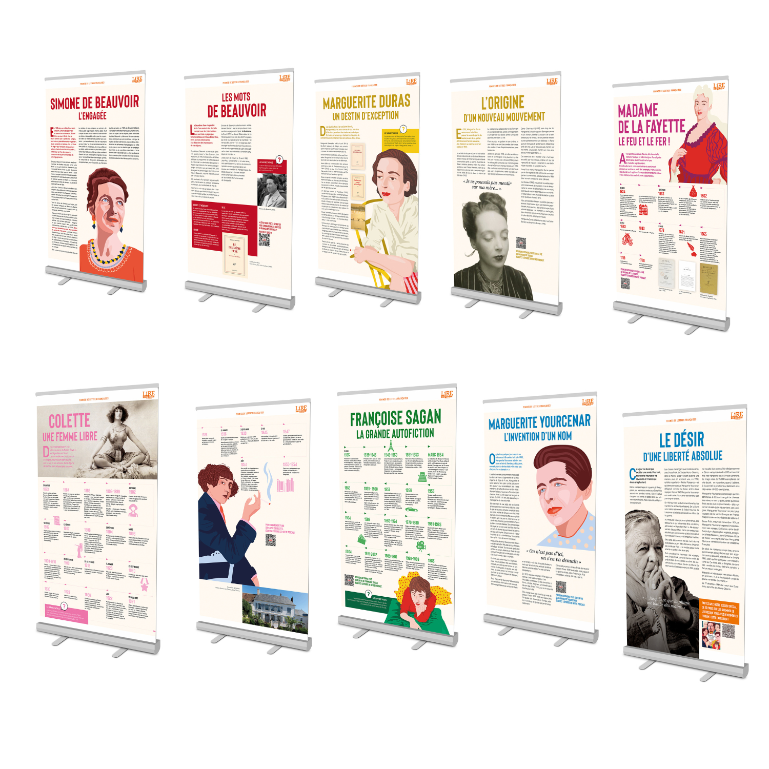 Exposition - Femmes de lettres françaises - Format Kakémonos ou posters