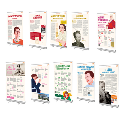 Exposition - Femmes de lettres françaises - Format Kakémonos ou posters