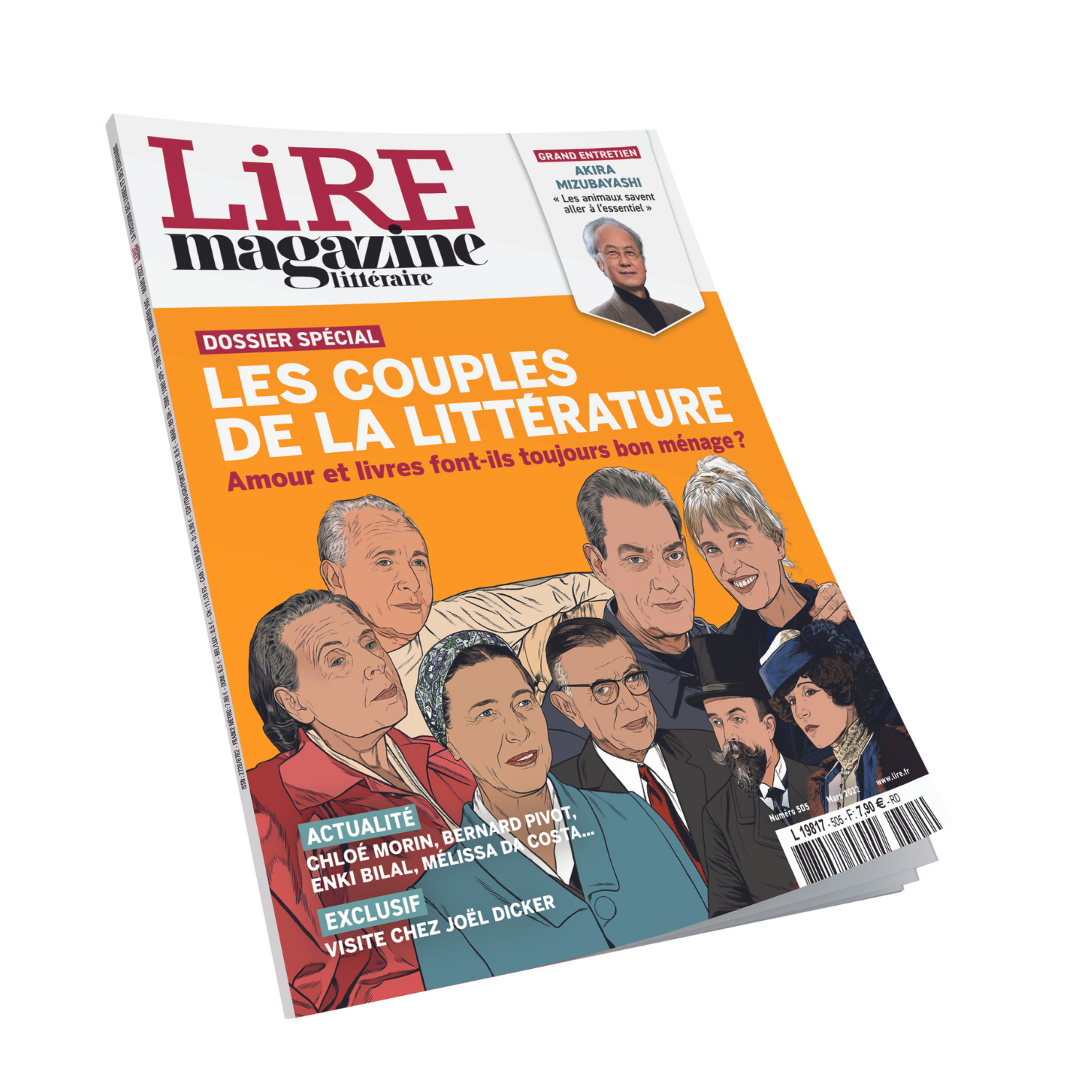Lire Magazine Littéraire n°505 - Les couples de la littérature - mars 2022