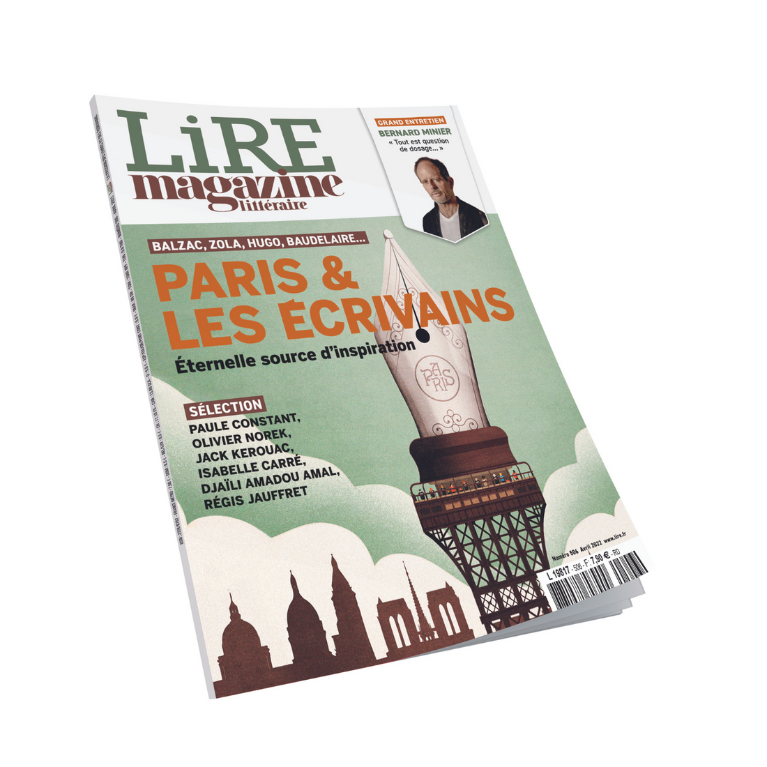 Lire Magazine Littéraire n°506 - Paris &amp; les écrivains - Avril 2022