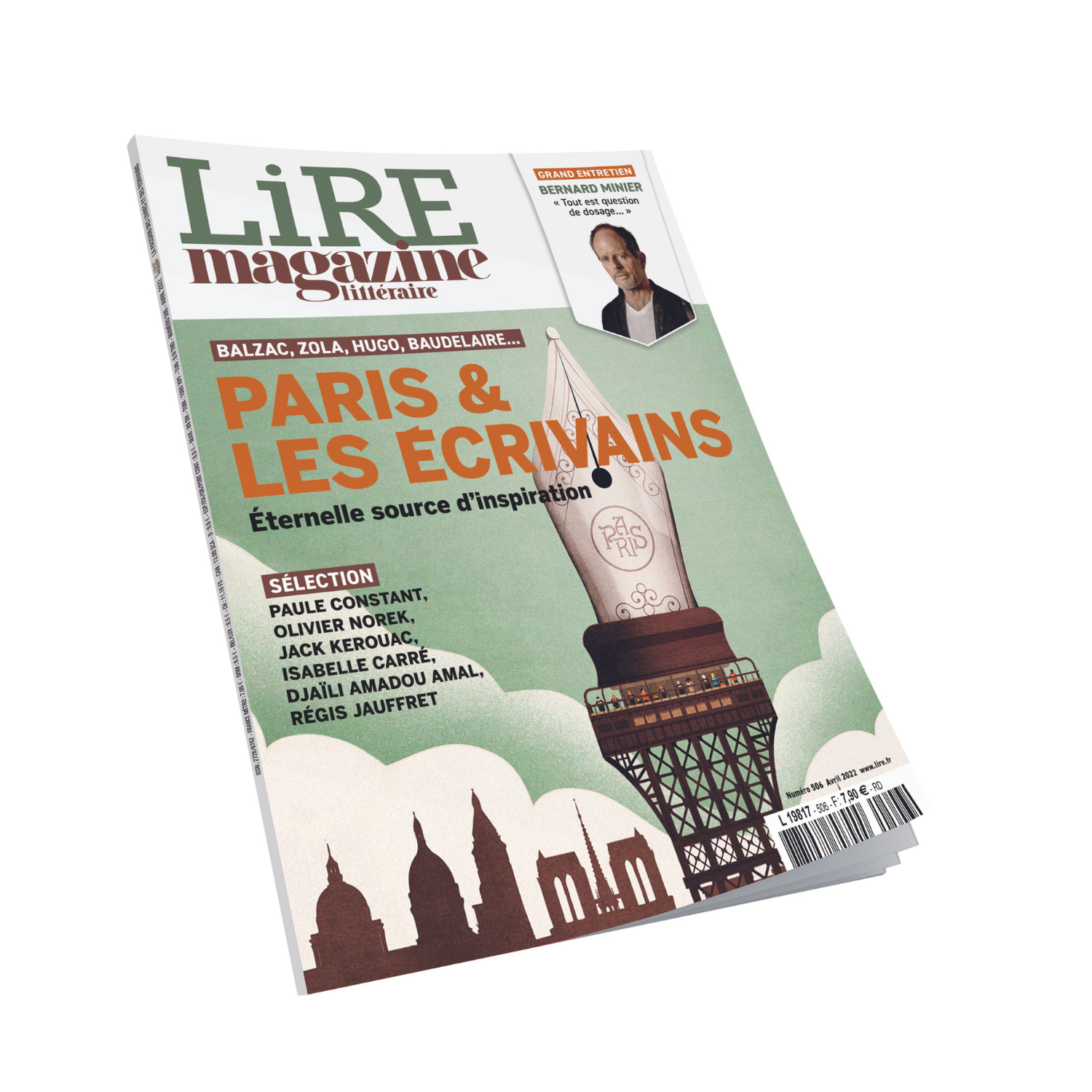 Lire Magazine Littéraire n°506 - Paris &amp; les écrivains - Avril 2022